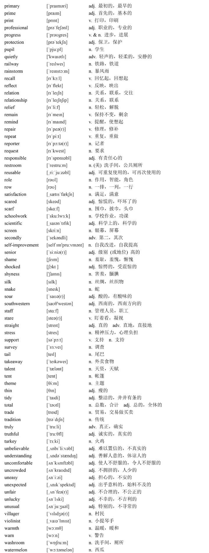 海博英语整理2018年中考新增单词表